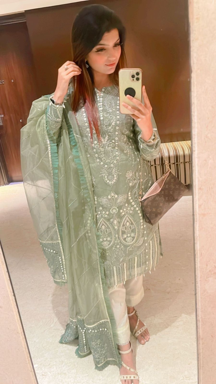 Exclusive Chiffon Embroidered Salwar Kameez - Pakistani Dress - C782J |  Fabricoz USA